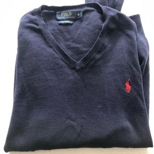 Men’s navy polo sweater